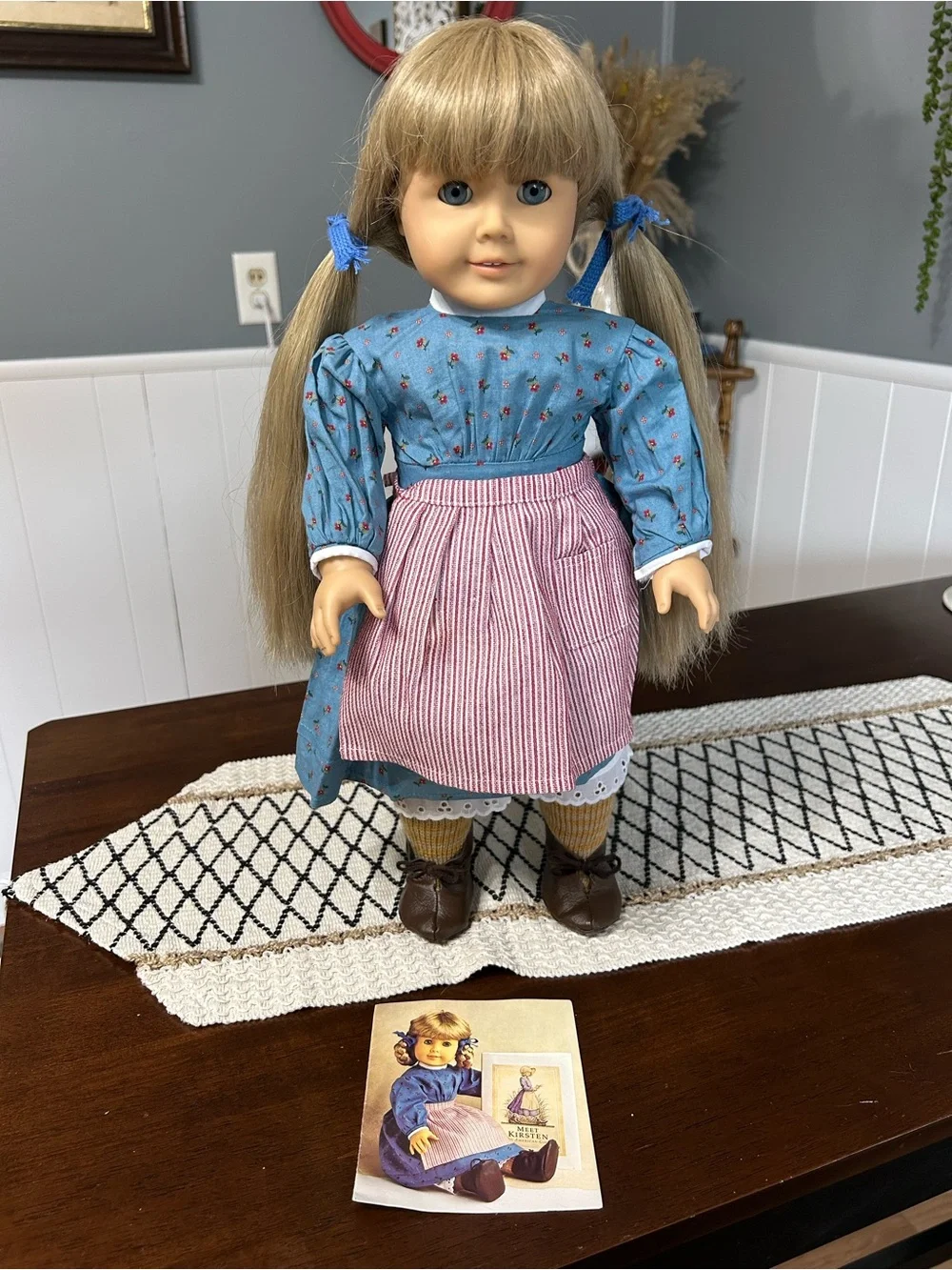 American Girl Kirsten doll with meet outfit